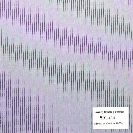 S01.414 - Sơmi Cotton & Modal - Hồng Sọc